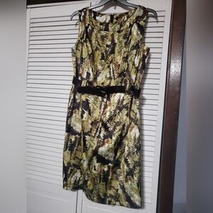 Dress Barn Woman Belted Sleeveless Dress 16